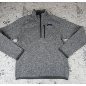 Patagonia Men’s Gray Better Sweater 1/4 Zip Pullover Fleece Jacket 25523 size S